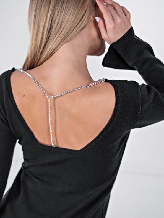 Сукня "Джуді" - Глибоке декольте - one size - Чорне 3