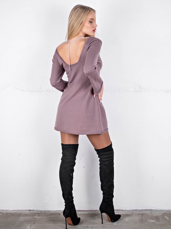 Сукня "Джуді" - Глибоке декольте - one size - Слива 4