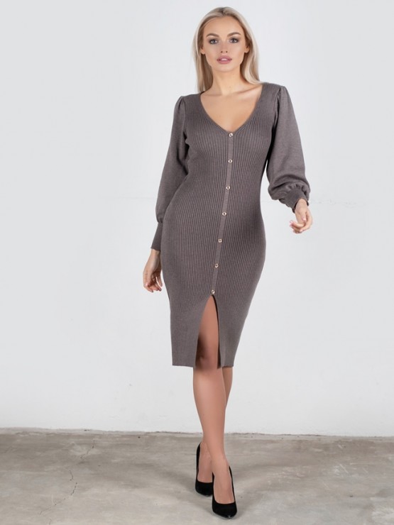Сукня "Наомі" - Машинна в'язка - колір Шоколад 1