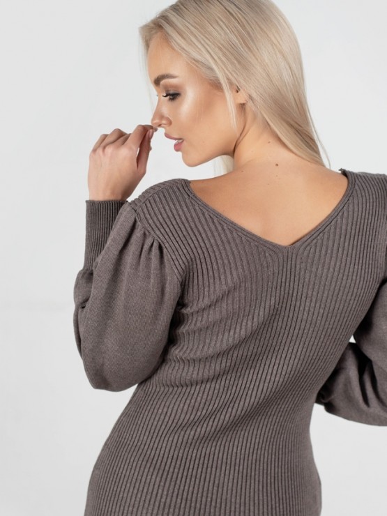 Сукня "Наомі" - Машинна в'язка - колір Шоколад 5