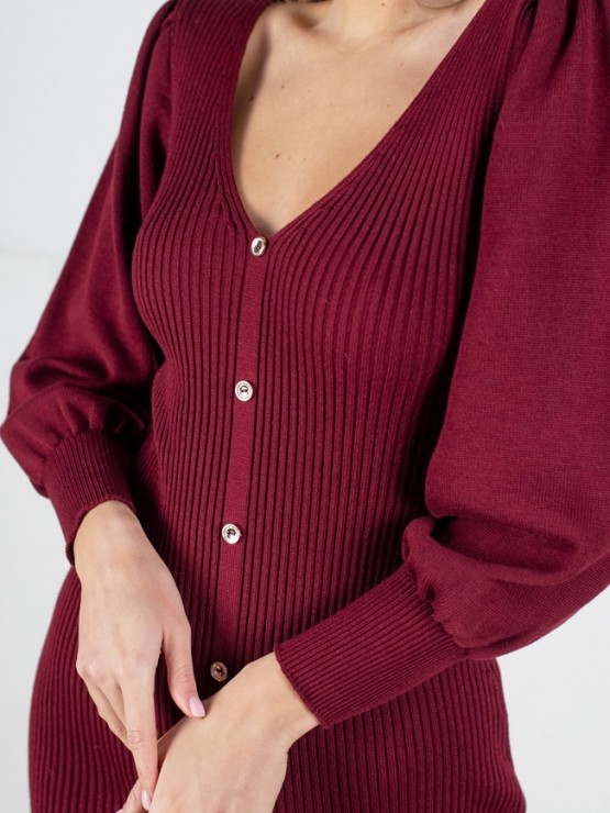 Сукня "Наомі" - Машинна в'язка - колір Вишня 4