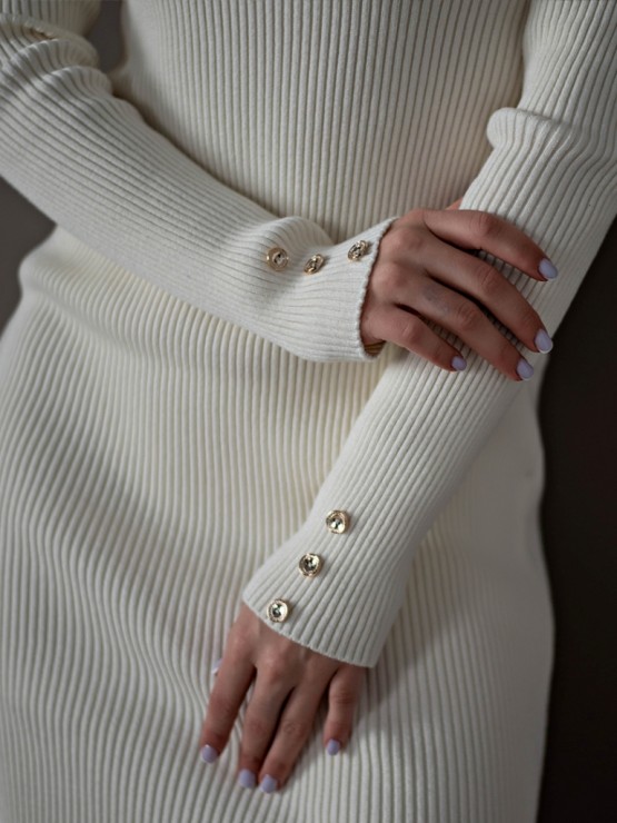 Сукня по фігурі - Виріз на спині - one size - Молоко - "Аїда" 5