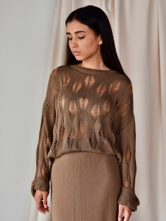Пуловер" Vivian"шоколад 2