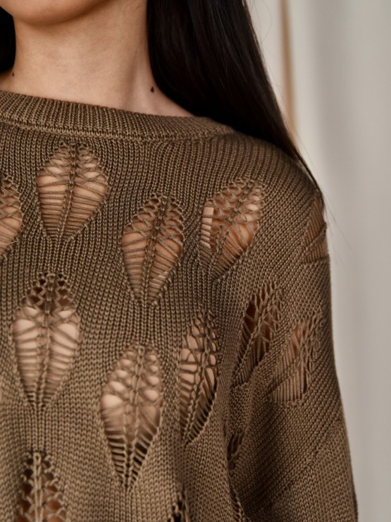 Пуловер" Vivian"шоколад 4