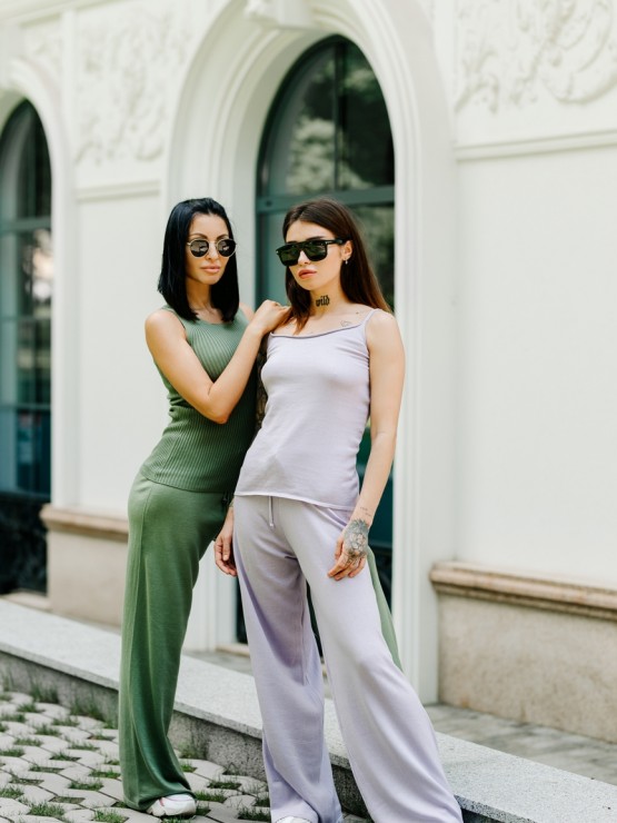 Женская майка - Машинная вязка - Лавандовый 4