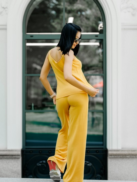 Женская майка - Машинная вязка -  Горчичная Женская майка - Машинная вязка -  Горчичная 3