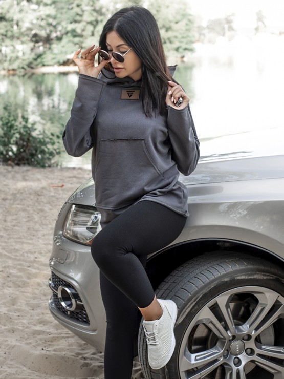 Жіноче худі з капюшоном - Графіт 1
