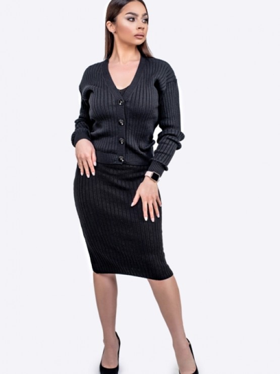 Женская вязаная кофта "Элизабет" - 
 Черный 1