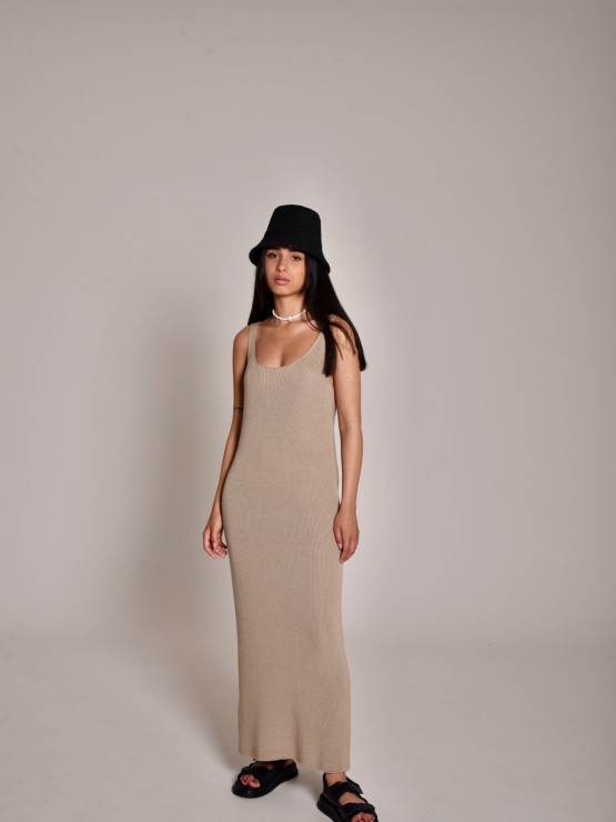 Платье"Эрика"бежевое 3