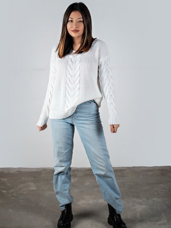 Светр "Єва" - Вовна - Oversize - Білий 1