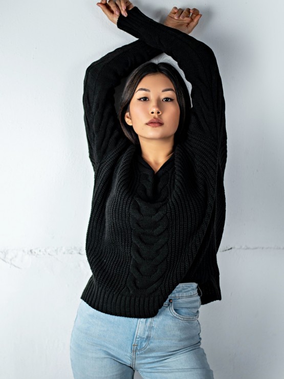 Светр "Єва" - Вовна - Oversize - Чорний 5