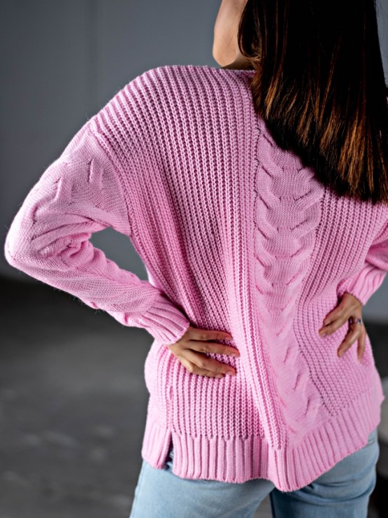 Светр "Єва" - Вовна - Oversize - Рожевий 5