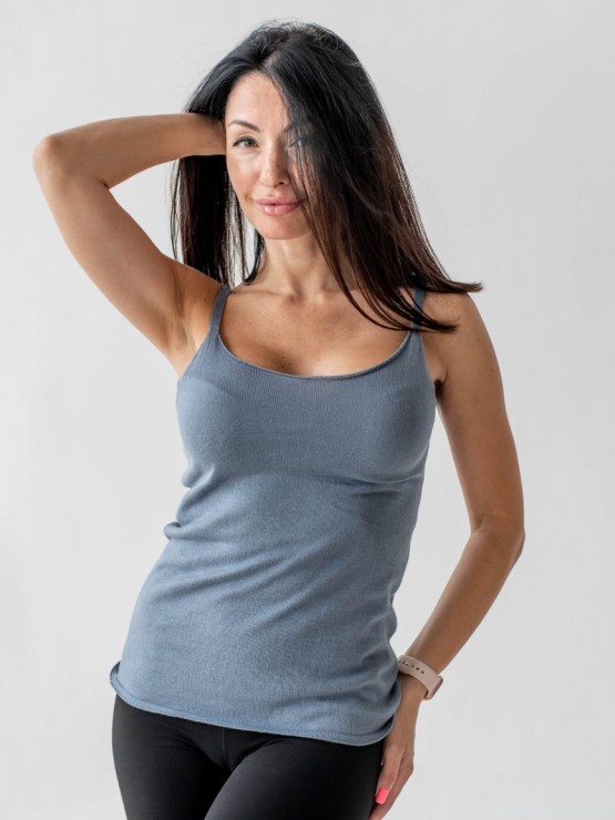 Женская майка - Машинная вязка - Графит 1