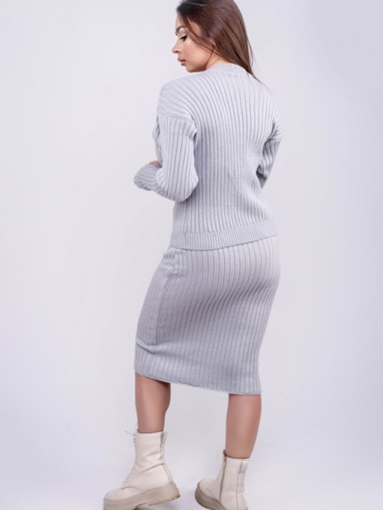 Женская вязаная кофта "Элизабет" - Серый 8