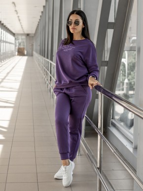 Костюм вільного крою - Тринитка - «Дженіфер» - фіолетовий