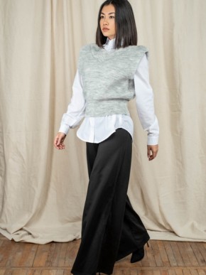 Жилет в’язаний сірий "Лілі"(Сірий)