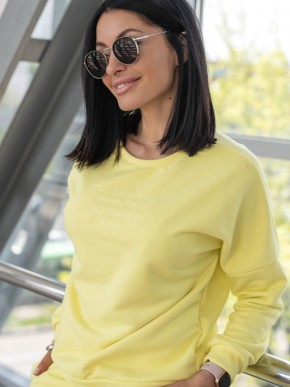 Жіночий костюм вільного крою - Тринітка - «Дженіфер» - Лимонний Жіночий костюм вільного крою - Тринітка - «Дженіфер» - Лимонний