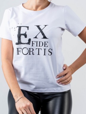 Женская футболка свободного кроя - Хлопок - "Элис" -  Белая