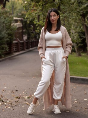 Женский кардиган - Вовна - Акрил - Бежевый