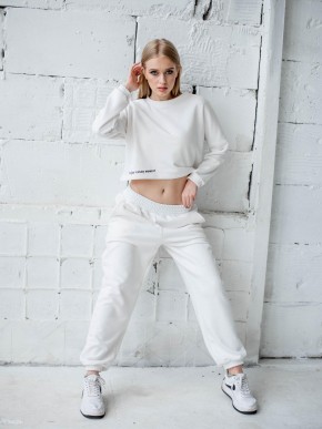 Жіночий спортивний костюм "Джой"
- світшот-топ та штани - Тринитка - Молоко