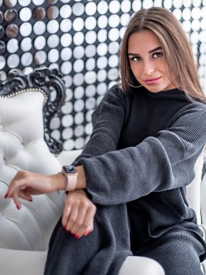 Женский костюм  «Кира» - машинная вязка - Черный