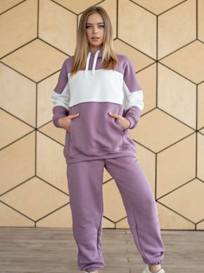 Костюм женский - Трехника на флисе -oversize - "Моника" - Лиловый Костюм женский - Трехника на флисе -oversize - "Моника" - Лиловый